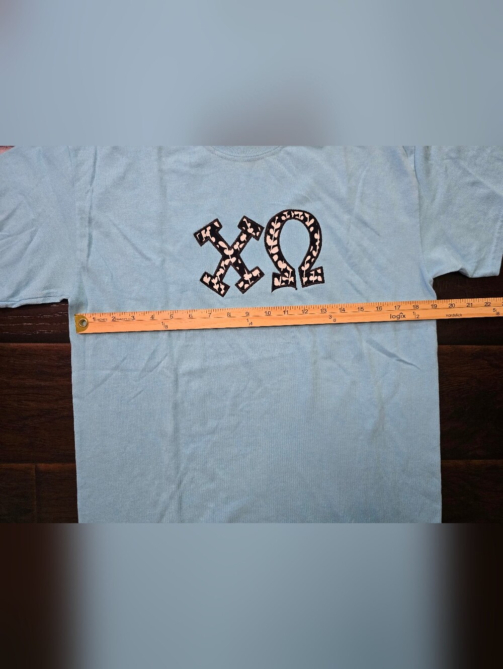 Chi Omega Sorority Blue Short Sleeve Tee Shirt Gildan Medium - Picture 4 of 10